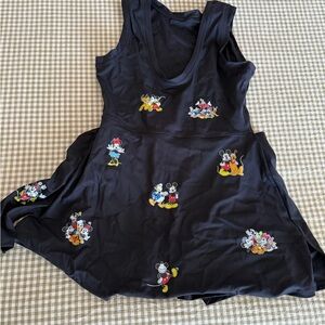 Black Sleeveless Disney Character Tank Dress